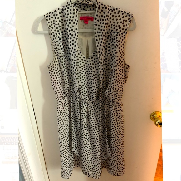 Betsy Johnson black and white polka dot dress - Picture 1 of 1